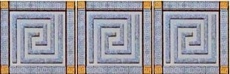 Пальмира серый стеклянные декоры 55х55 (комплект из 3 штук)