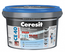 Эластичная водоотталкивающая затирка для швов антрацит Ceresit СЕ 40 2кг