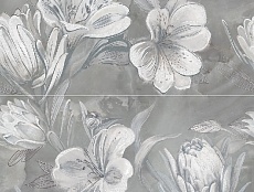 Opale Grey Flower панно 630х630 (из 2 плиток)