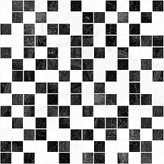 Crystal черная+белая мозаика 300х300