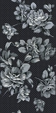 Аллегро черный цветы 08-03-04-100-1 декор 200х400