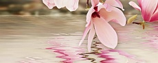 Мираж серо-розовое панно часть 3 декор 200х500